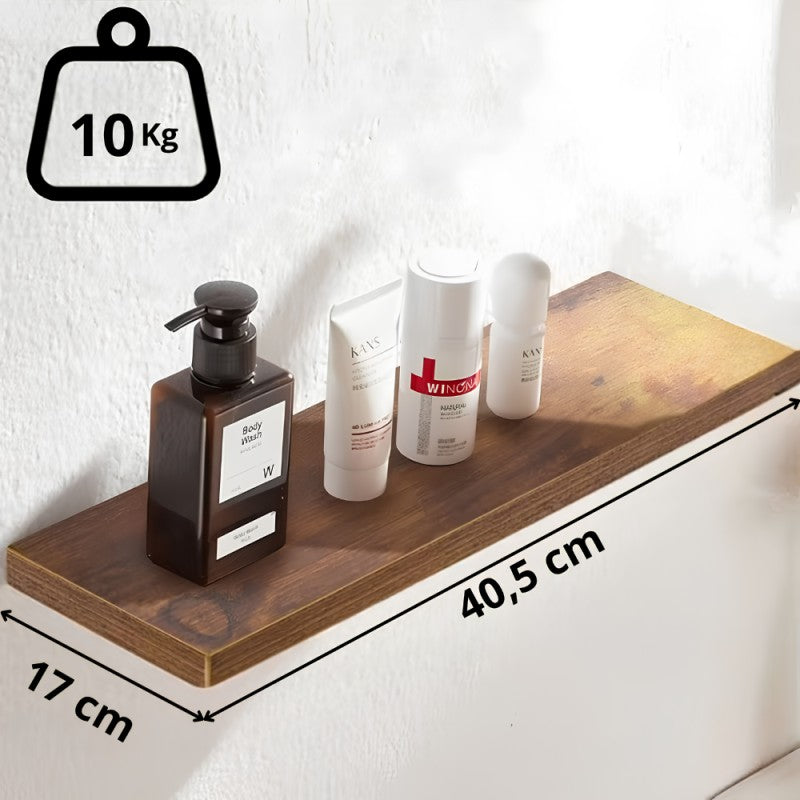 Étagère murale flottante en bois - Fixation invisible